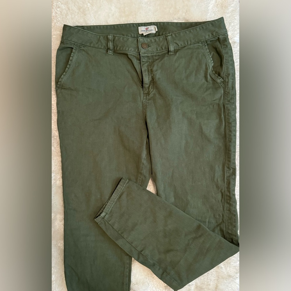 Vineyard Vines Sage Green Ankle Skinny Jeans, 12